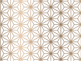 Hexagonal star parquet pattern